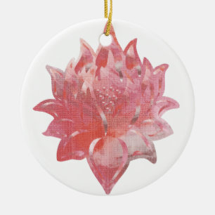 PINK LOTUS CERAMIC ORNAMENT