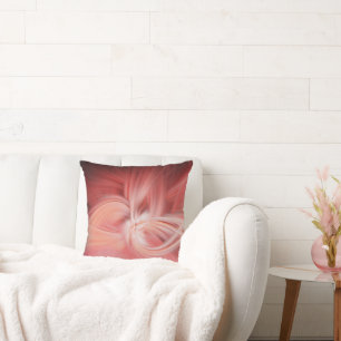  Pink Lotus Elegant Modern Abstract Light Pattern  Throw Pillow