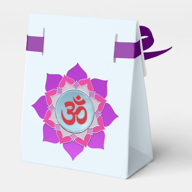 Pink lotus favor box (Back Side)