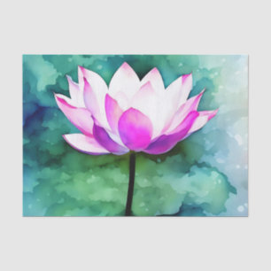 Pink lotus flower art tissue paper