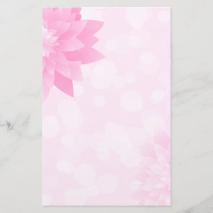 Pink Lotus Flower Bokeh Stationery