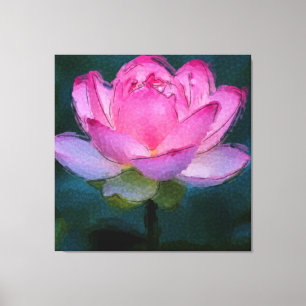 Pink Lotus Flower Canvas Print
