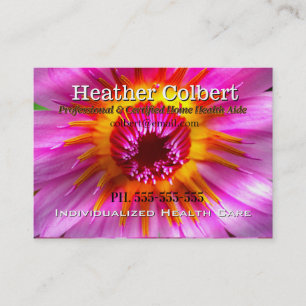  Pink Lotus Flower Friend Professional Caregiver  Business Card