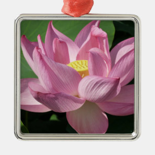 Pink Lotus Flower IV Metal Ornament