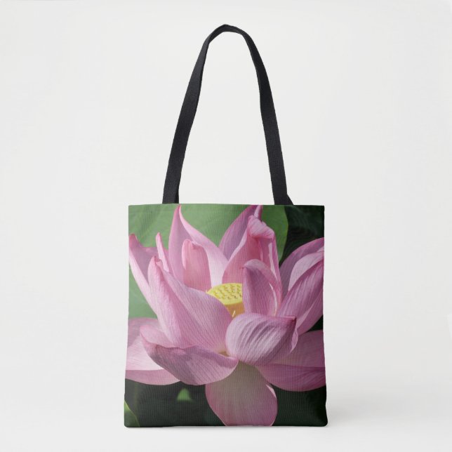 Pink Lotus Flower IV Tote Bag (Front)