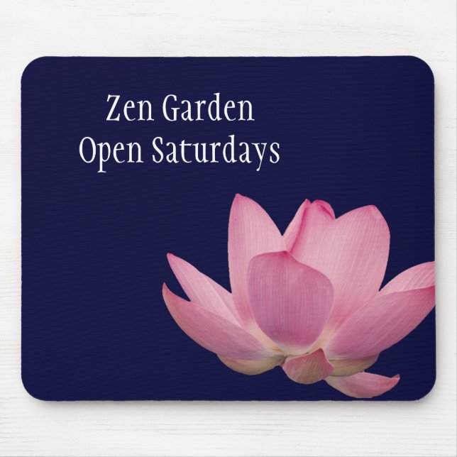 Pink Lotus Flower Mouse Pad (Front)