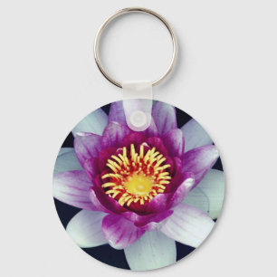 Pink Lotus flower photography Keychain