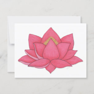 Pink Lotus Flower Postcard