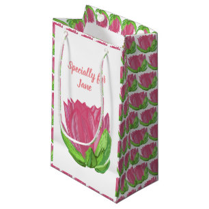 Pink Lotus Flower Small Gift Bag