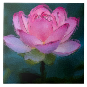Pink Lotus Flower Tile