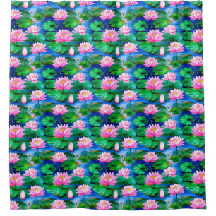 Pink Lotus Flowers on a Pond