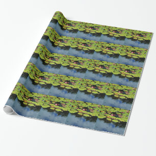 Pink lotus in Rain Wrapping Paper