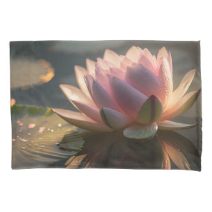 Pink Lotus in the Morning Light Pillowcase