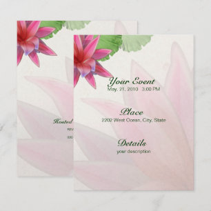 Pink Lotus Invitation 4.25 x 5.5