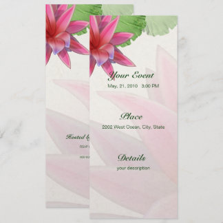 Pink Lotus Invitation 4 x 9.25