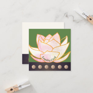 Pink Lotus Mandala 6 Punch Loyalty Card