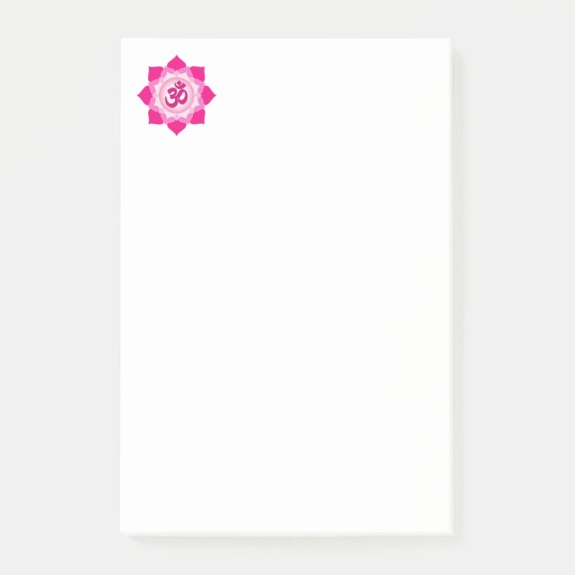 Pink lotus post-it notes (Front)