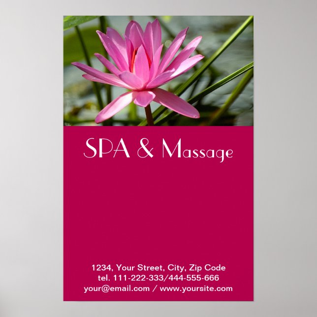 Pink lotus poster (Front)