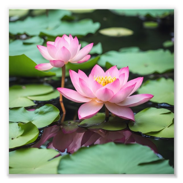 Pink lotus poster (Front)