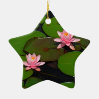 Pink lotus water lily flower  garden, ceramic ornament