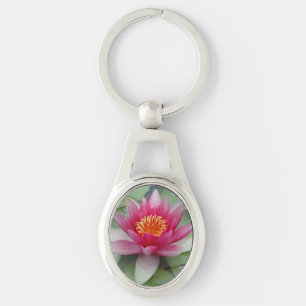 Pink Lotus Water Lily Keychain