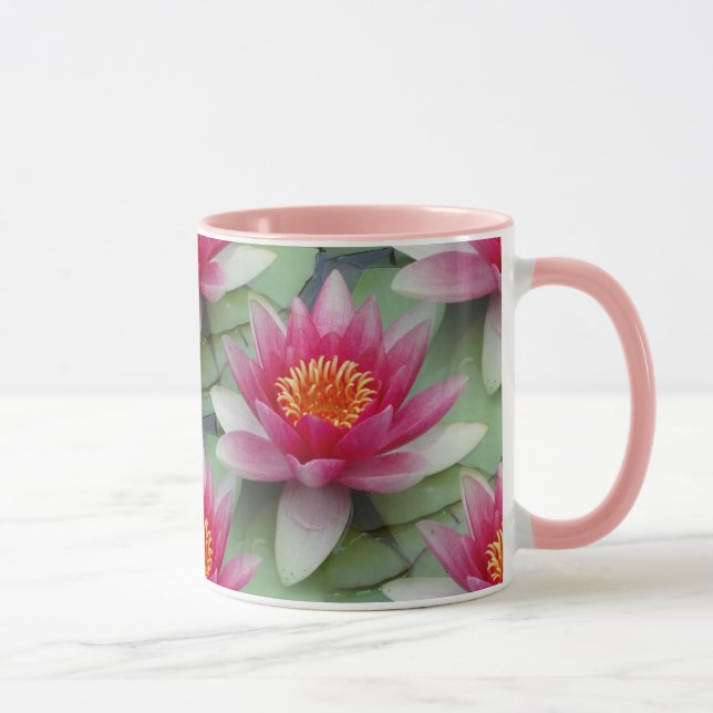 Pink Lotus Water Lily Mug (Right)