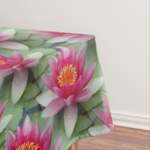 Pink Lotus Water Lily Tablecloth
