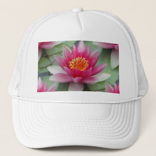 Pink Lotus Water Lily Trucker Hat