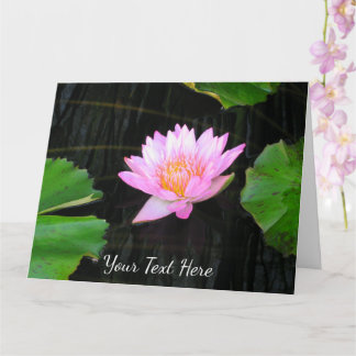 Pink Lotus Waterlily Card