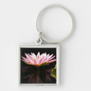 Pink Lotus Waterlily Keychain