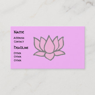 Pink Lotus - Yoga Business Cards