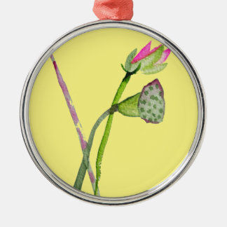 Pink Lotus Zen flower Buddhist Art Metal Ornament