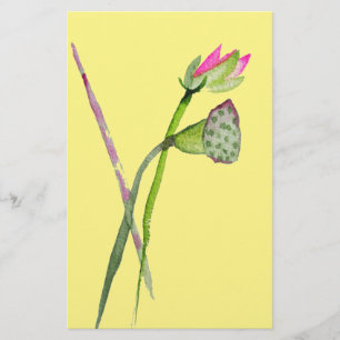 Pink Lotus Zen flower Buddhist Art Stationery