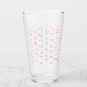 Pink Love - Add your colours - Hearts Glass