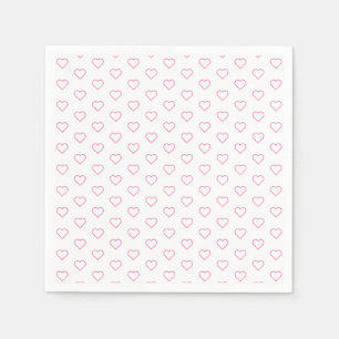 Pink Love - Add your favourite colours - Hearts Napkin