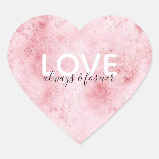 Pink Love Always Heart Sticker (Front)