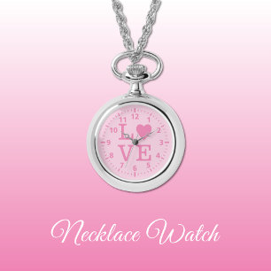 Pink Love Collier Watch