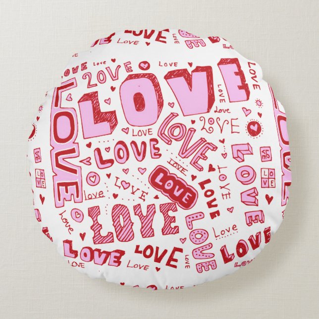 Pink Love Cushion (Front)