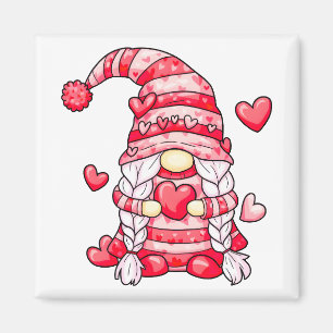 Pink Love Gnome Magnet