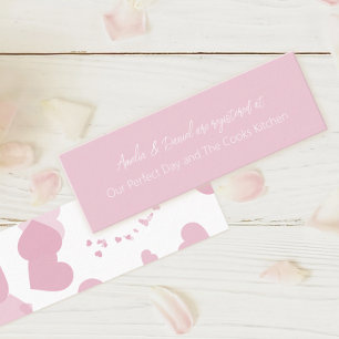 Pink Love heart Bridal Registry Insert