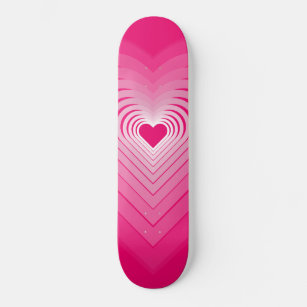 Pink Love - Hearts Skateboard