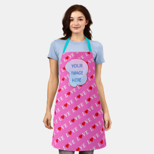 Pink LOVE Modern Chic Apron