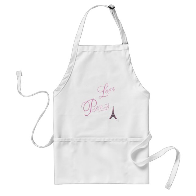 Pink-Love-Paris-Eiffel-Tower-Unique Standard Apron (Front)
