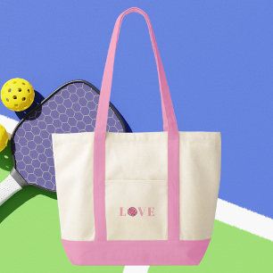 Pink LOVE Pickleball Tote Bag