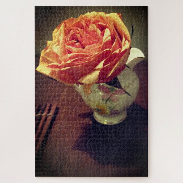 Pink Love Rose Relaxing Self-Care Jigsaw Puzzle (Vertical)