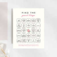 Pink Love Shack Fiance Find The Guest Bingo Game
