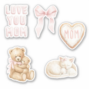 Pink Love You Mom Mother's Day