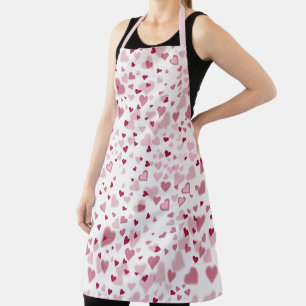 Pink Lovely Hearts Pattern Apron