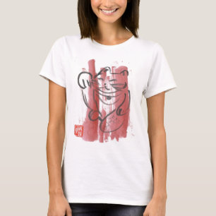 Pink Lucky Cat Baby Tee