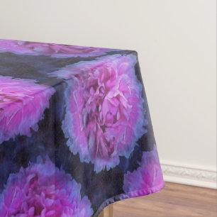Pink Lush Peony Flowers Tablecloth